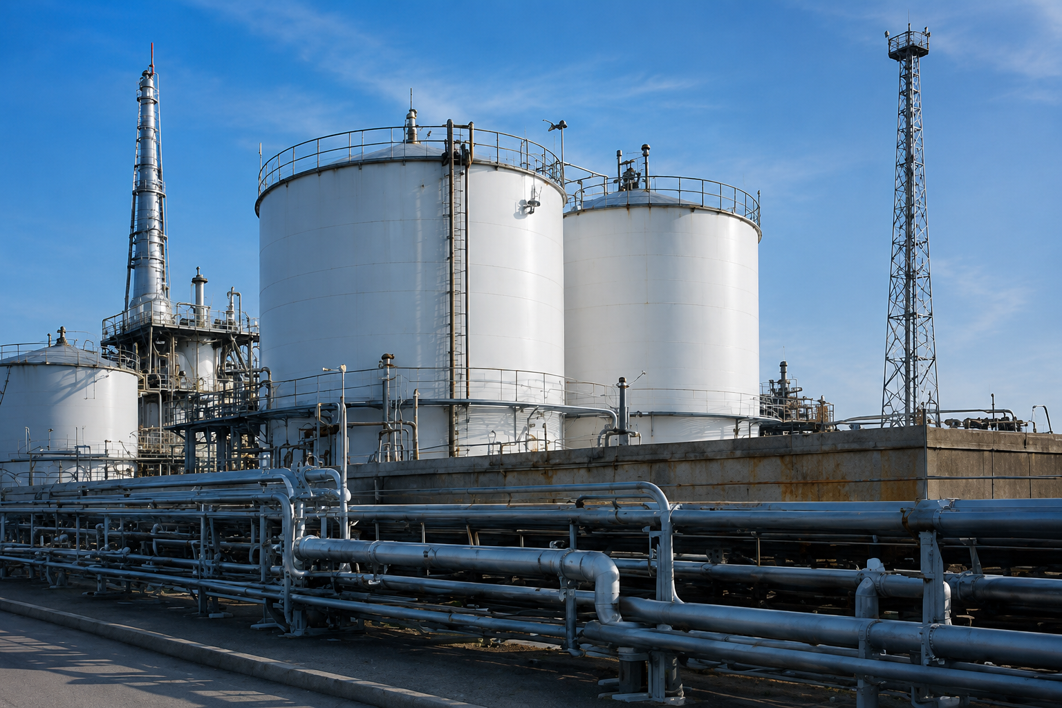 Fuel storage tanks and industrial pipelines